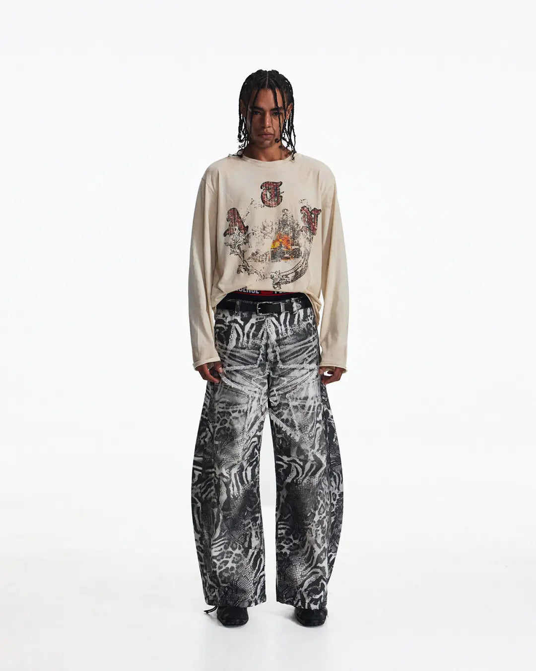 Peoplesense Vintage Champion Wreath Print Racing T-Shirt