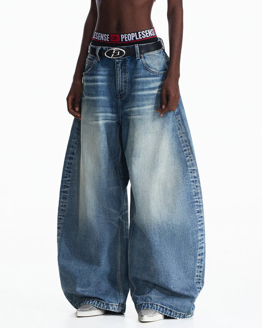 Peoplesense Washed Curved Jeans