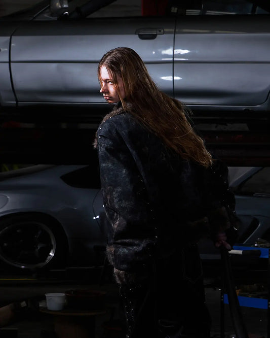 Peoplesense Faux Fur Leopard Print Bomber