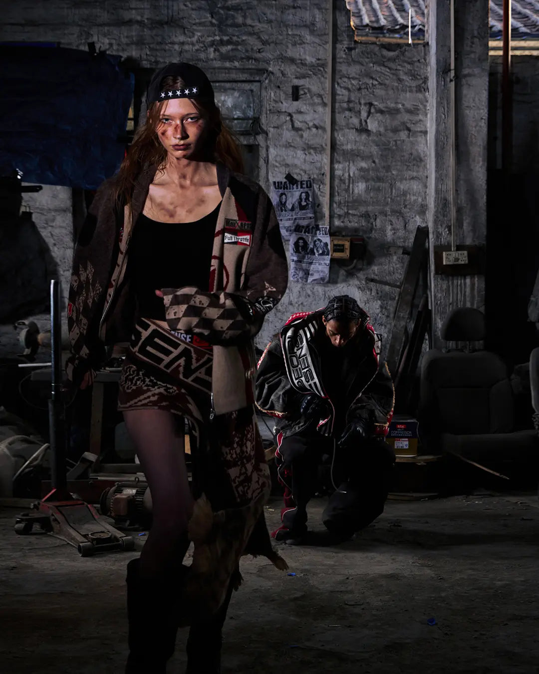 Peoplesense Embroidered Heathered Racing Sweater