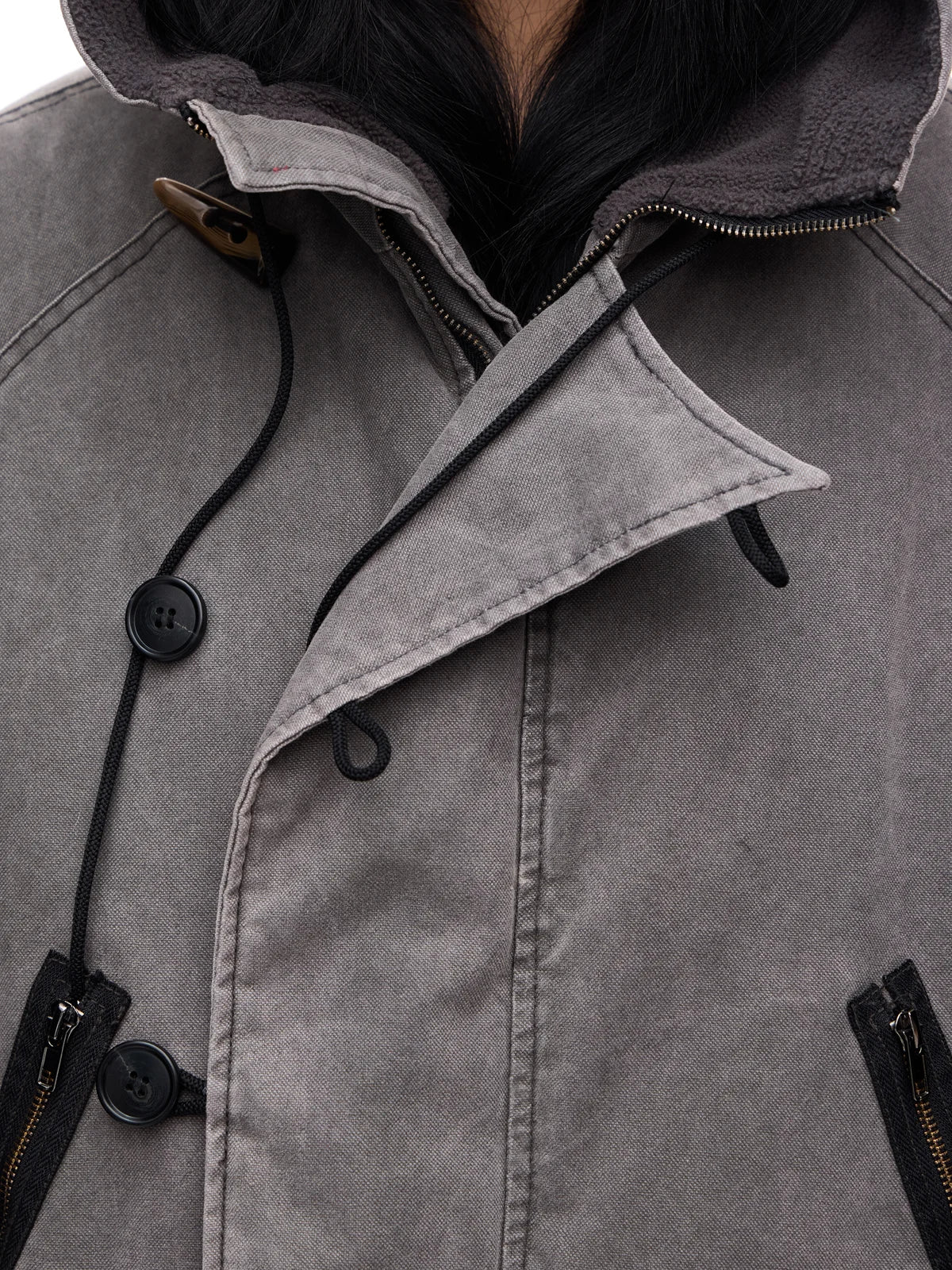 Peoplesense Hooded Bomber Jacket Grey