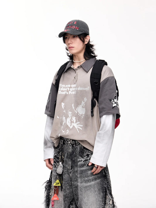 Peoplesense Fake Two-piece Bank Sweatshirt