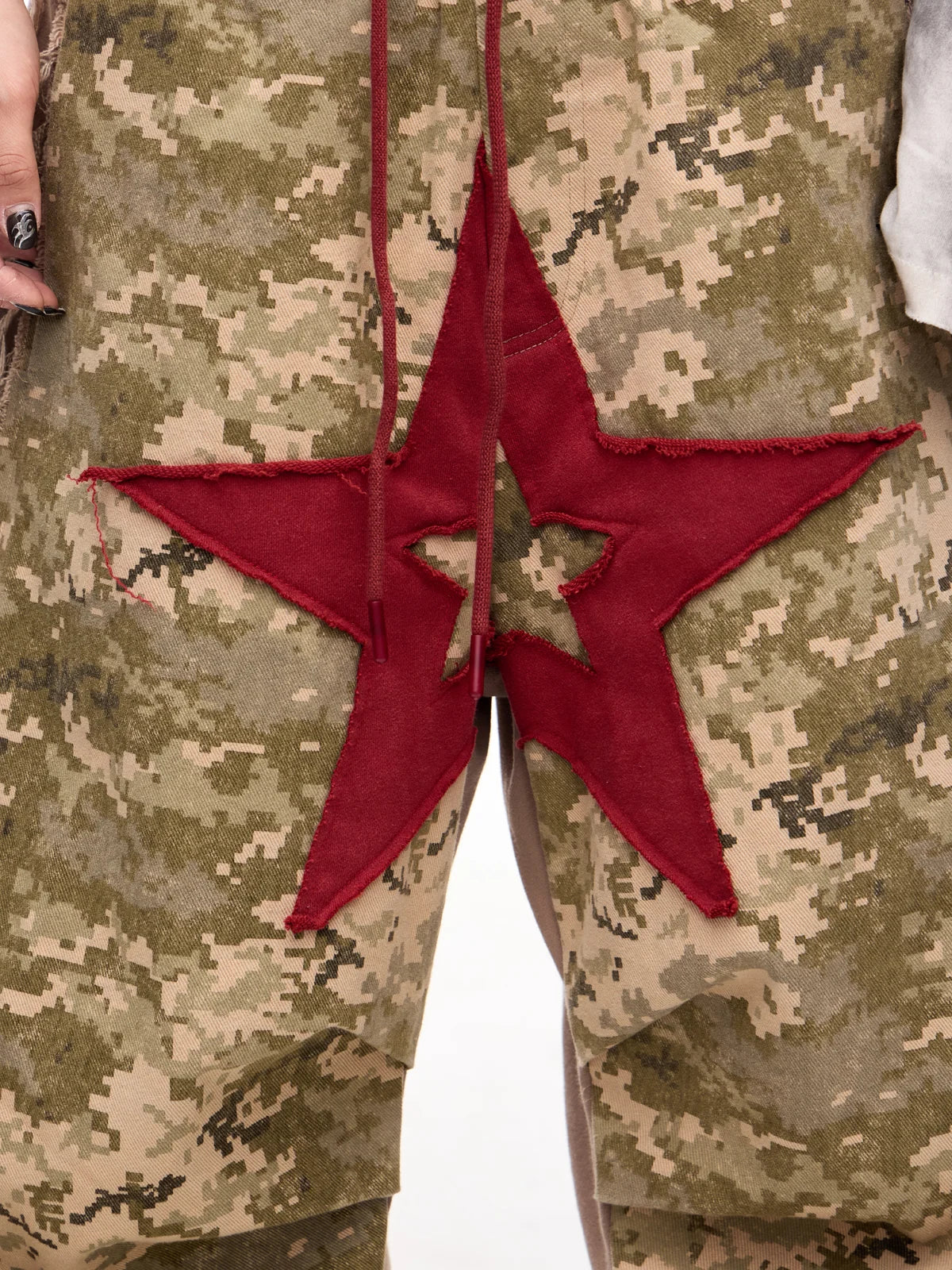 Peoplesense Camo Panel Double Waistband Cargo Pants