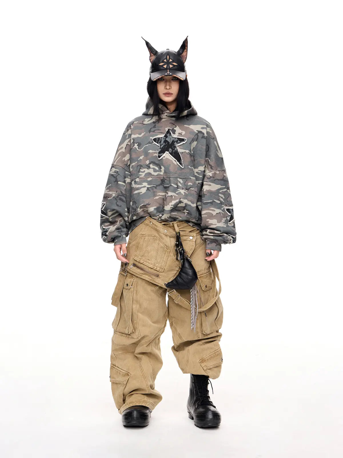 Peoplesense Apricot Oversized Overalls
