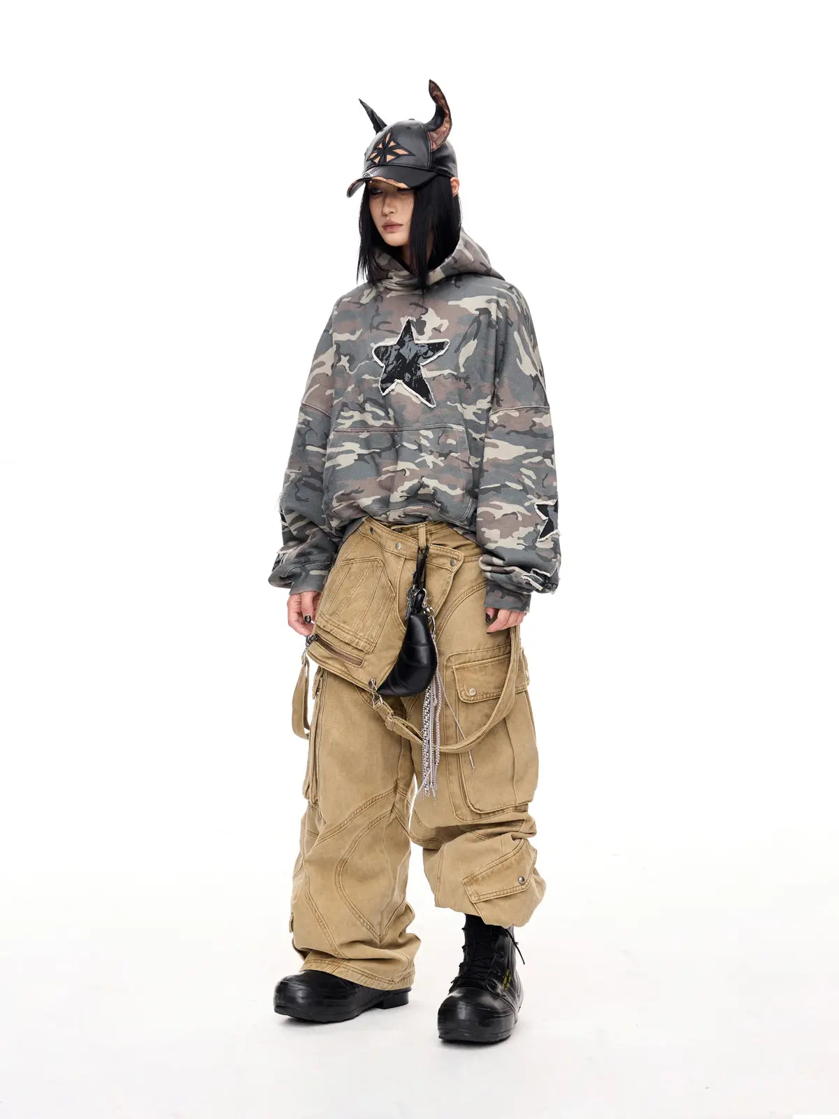 Peoplesense Apricot Oversized Overalls