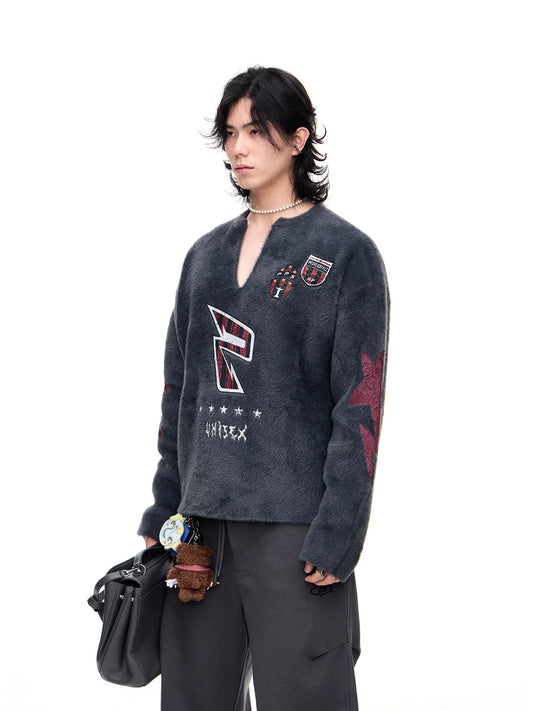 Peoplesense Oversized V-neck Sweater