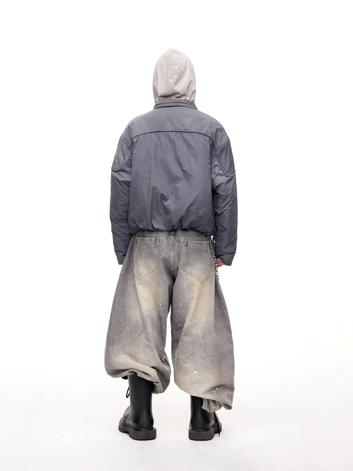 Peoplesense Tie-Dyed Gradient Button Cotton Jacket