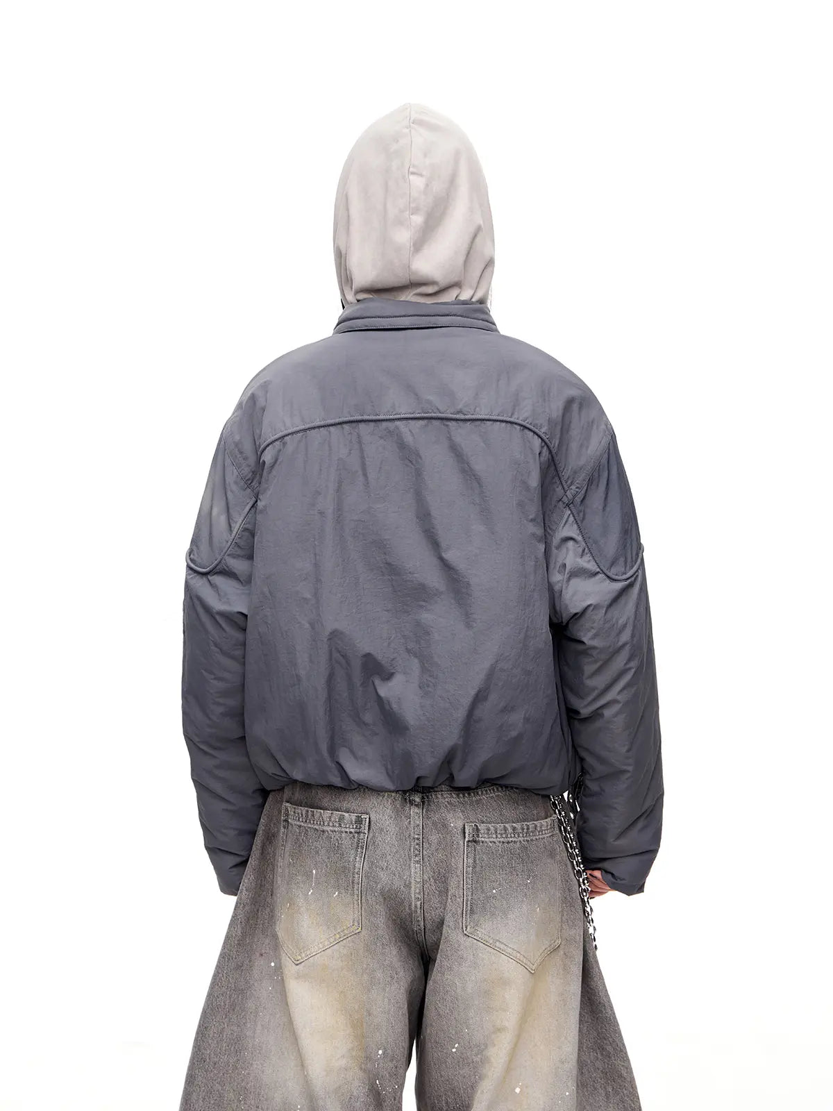 Peoplesense Tie-Dyed Gradient Button Cotton Jacket