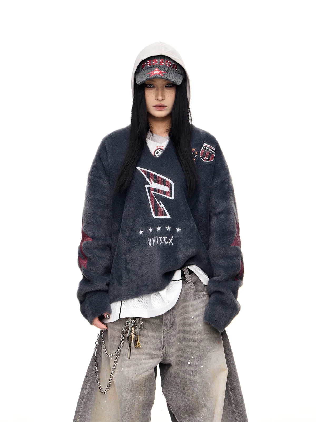 Peoplesense Oversized V-neck Sweater
