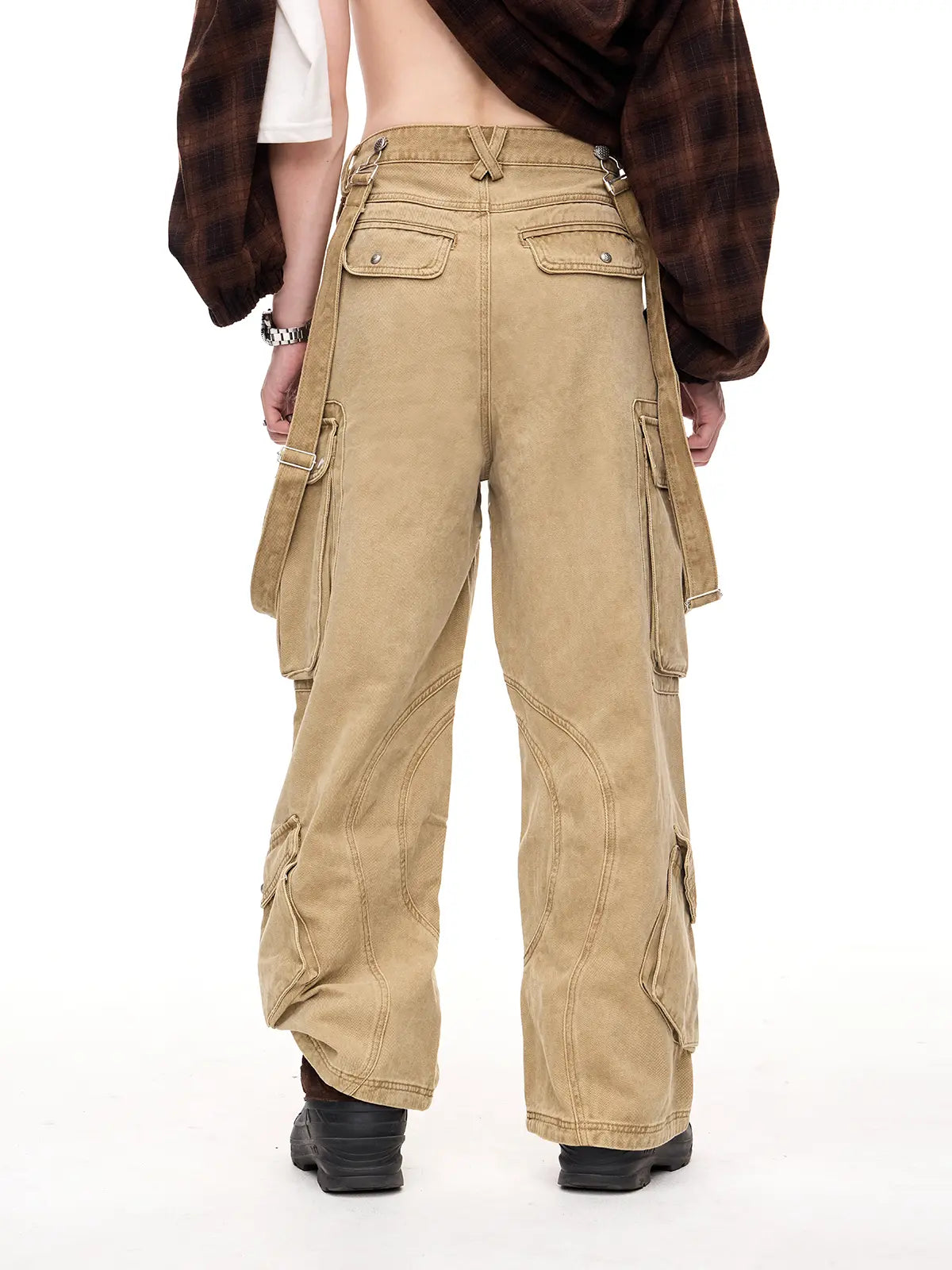 Peoplesense Apricot Oversized Overalls