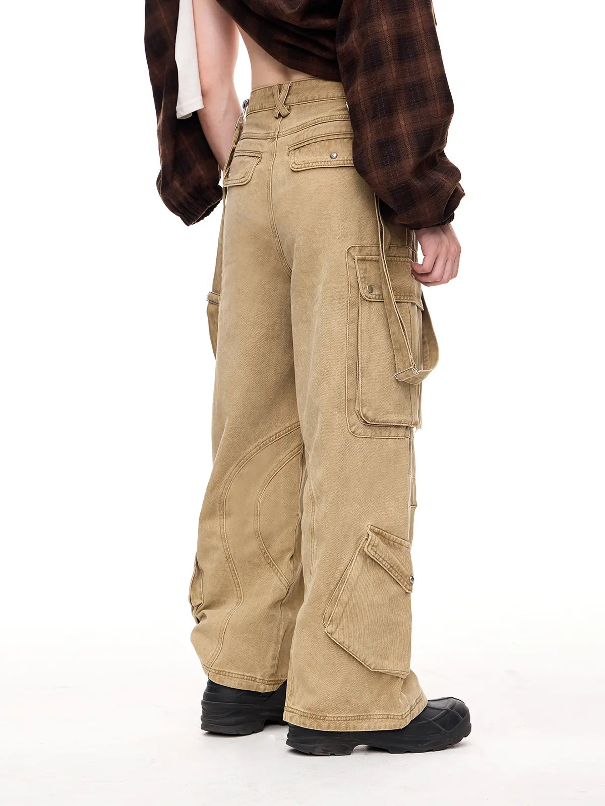 Peoplesense Apricot Oversized Overalls