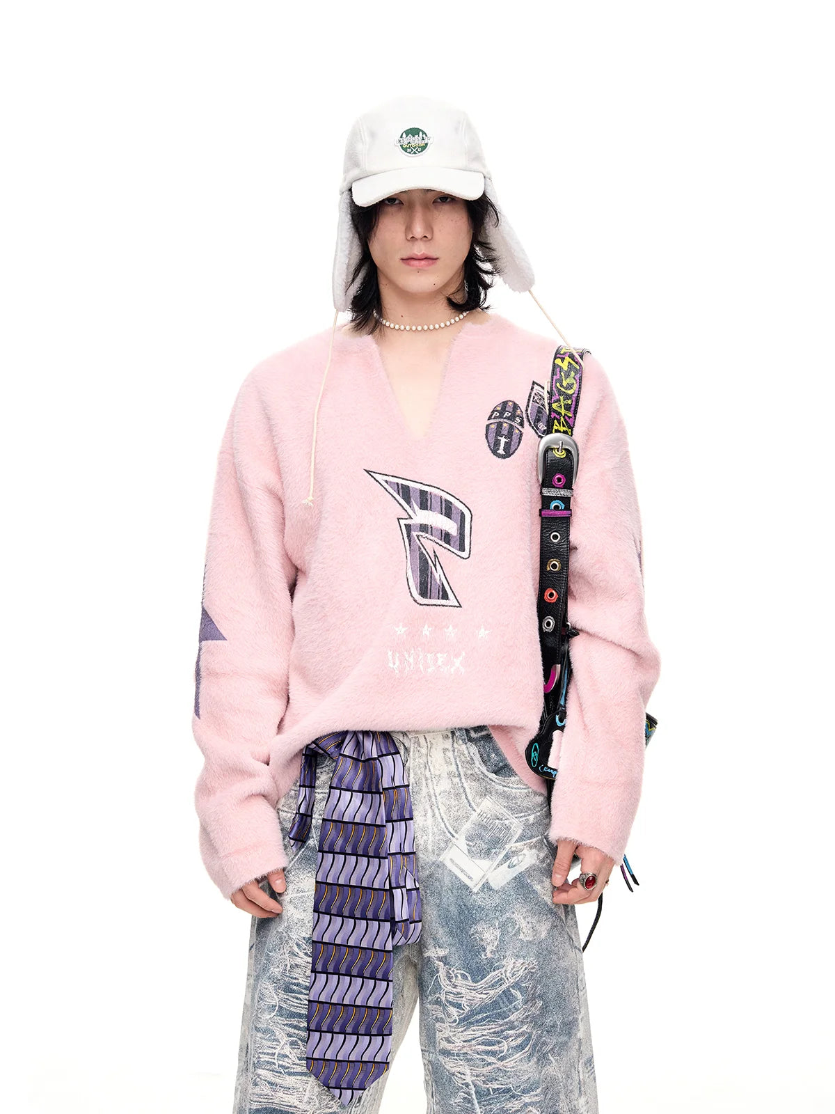 Peoplesense Oversized V-neck Sweater