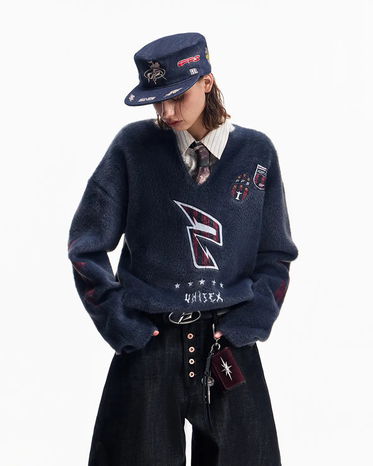 Peoplesense Vintage Raw Denim Flat-Top Cap