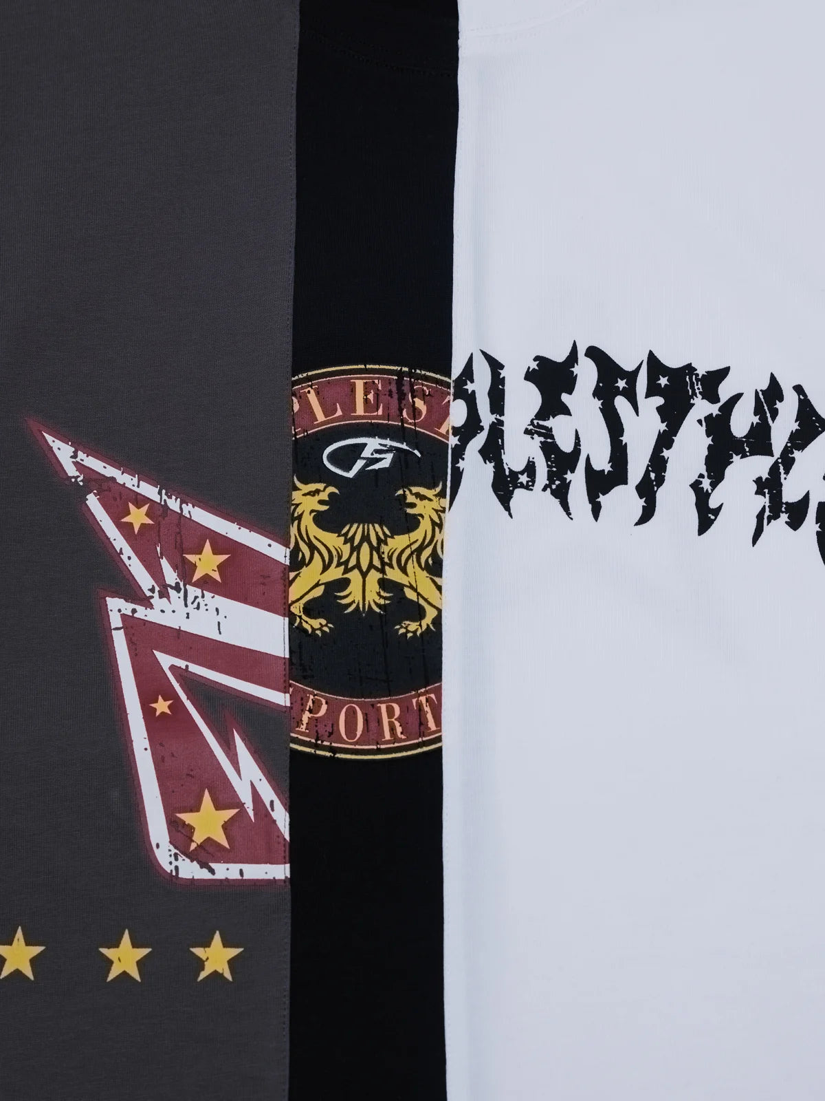 Peoplesense Asymmetrical Patchwork Logo Tee