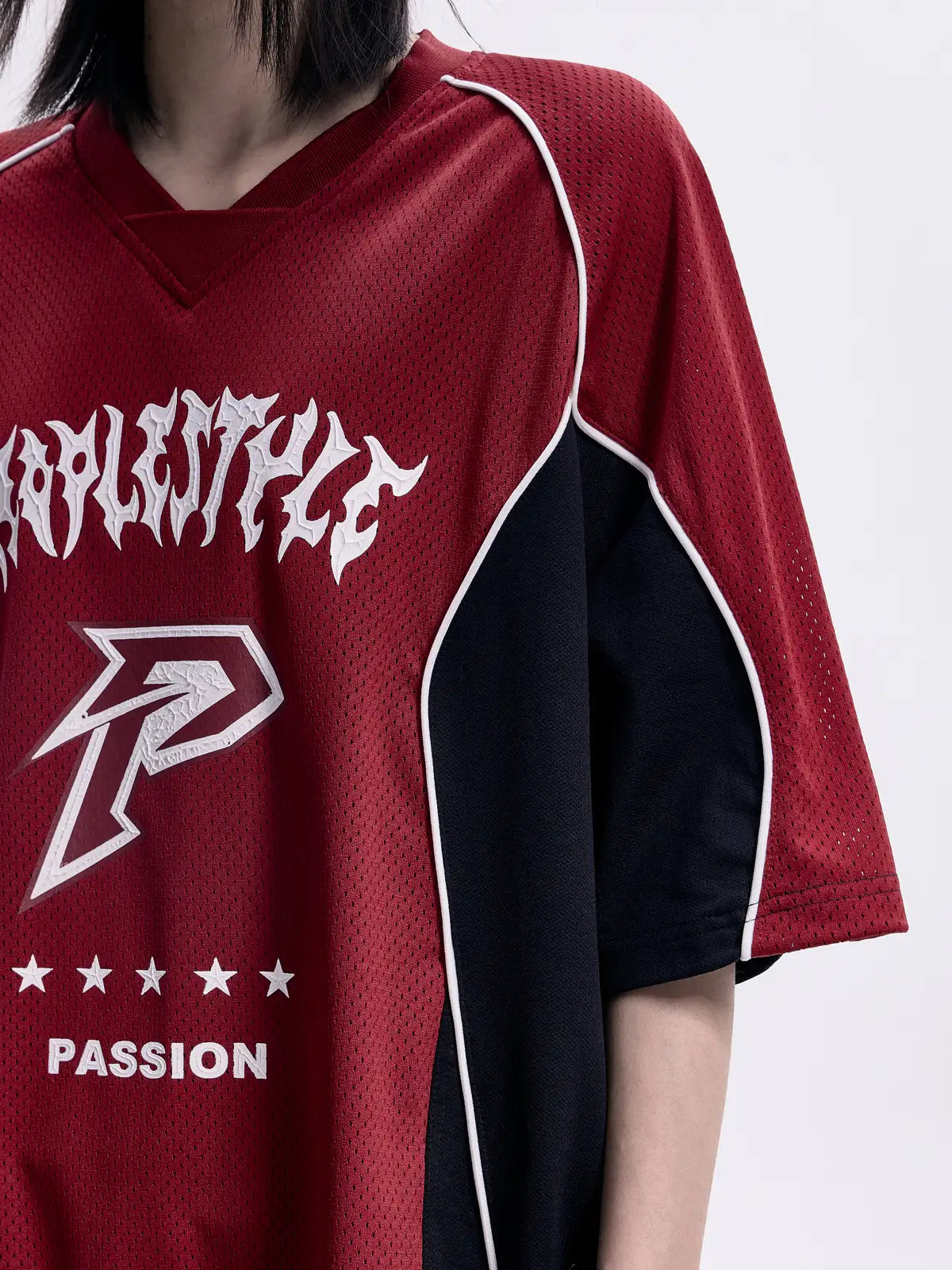 Peoplesense Deconstructed Contrasting Colors Jersey Tee