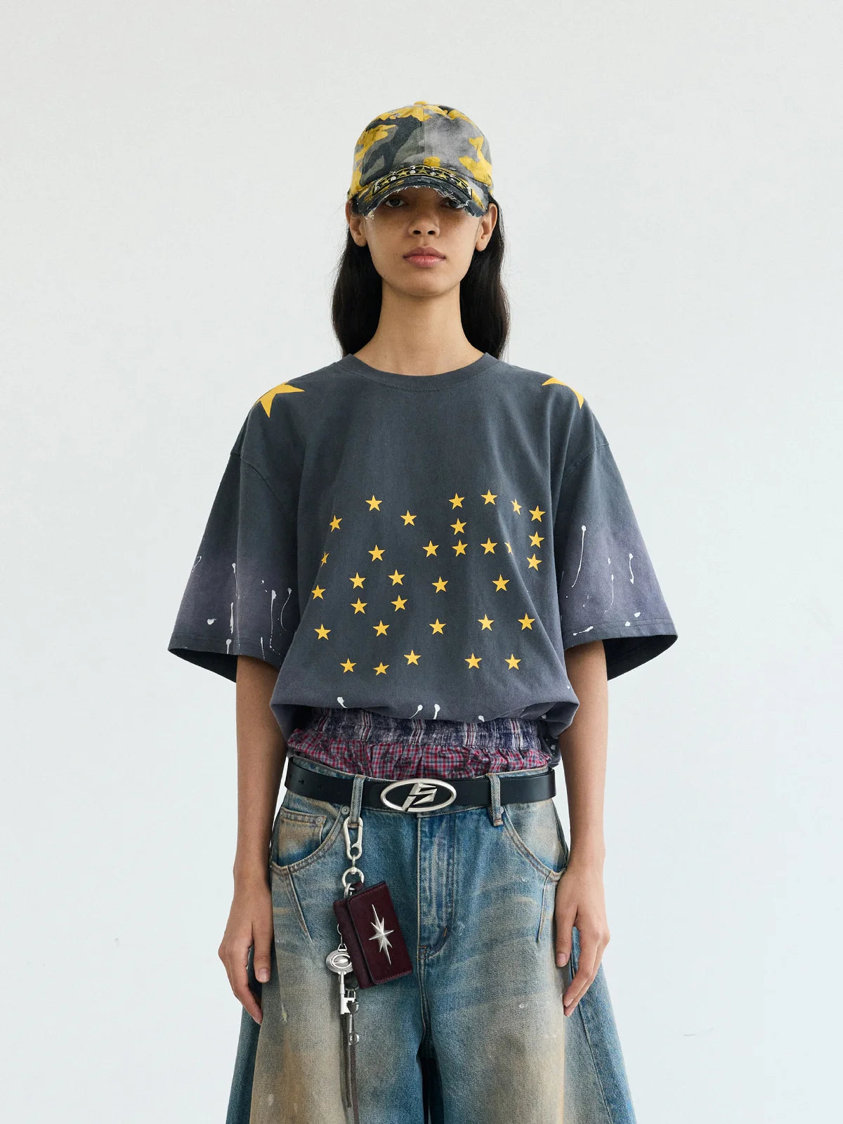 Peoplesense Vintage Wash Splatter Logo Tee