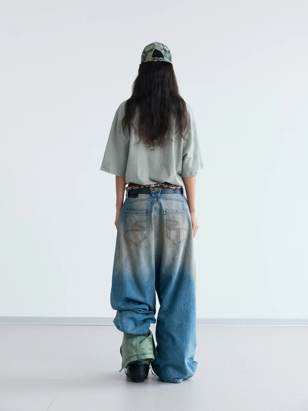 Peoplesense ‘Reality&Dream’ Vintage Green Oversized T-shirt