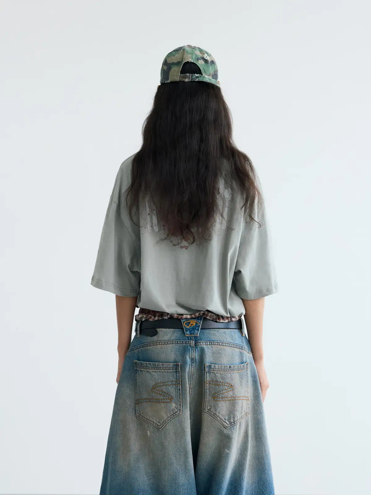 Peoplesense ‘Reality&Dream’ Vintage Green Oversized T-shirt