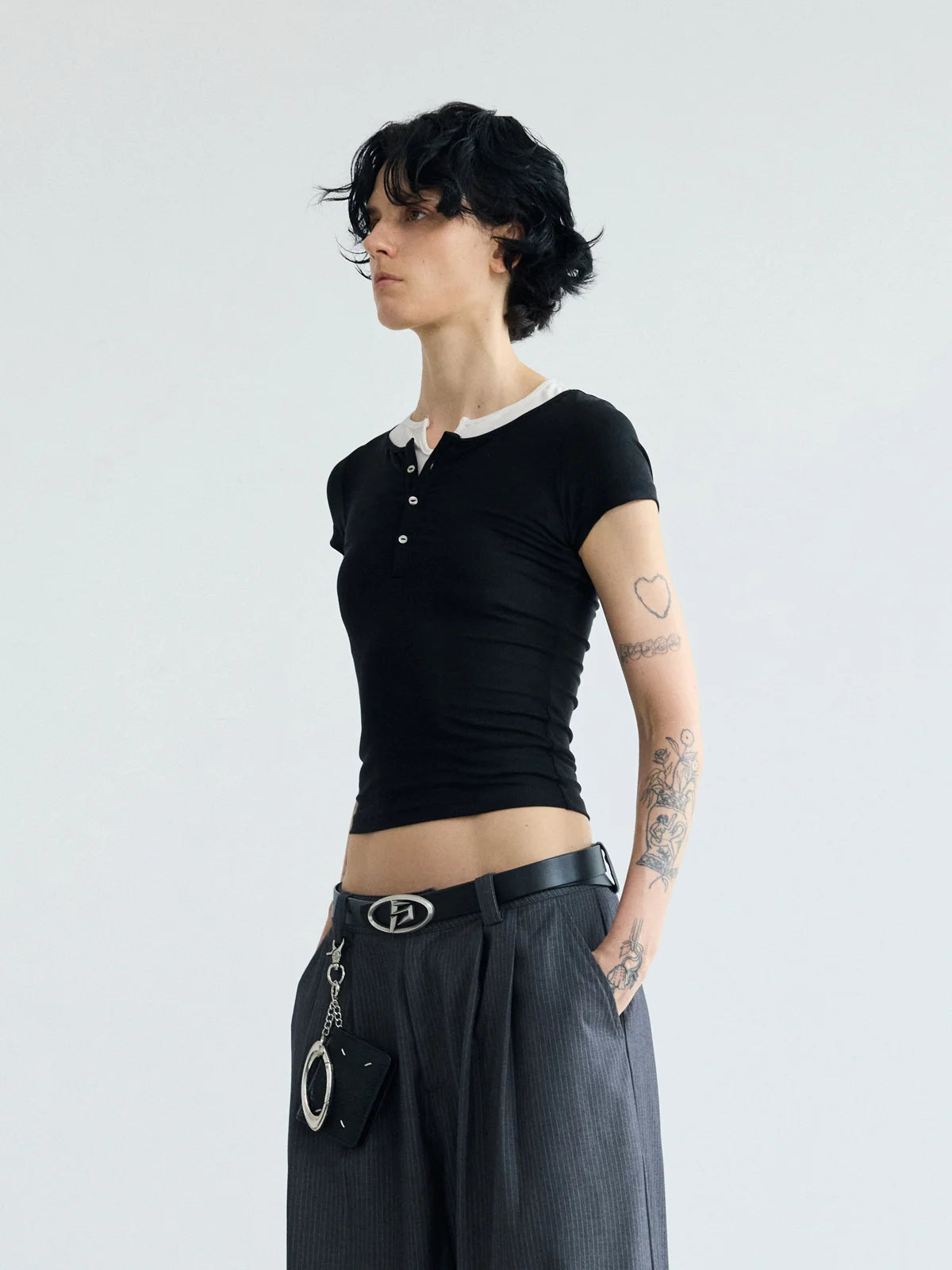 Peoplesense Layered Look Slim Tee