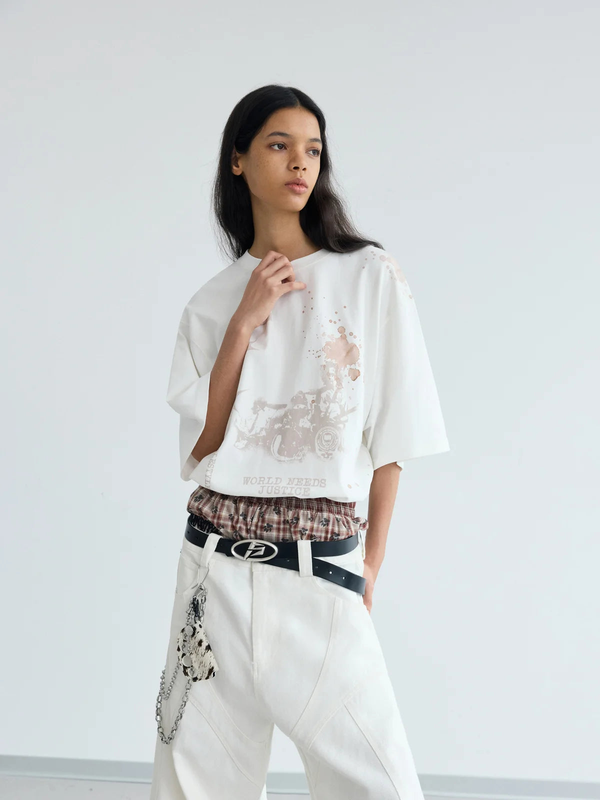 Peoplesense Plush Splatter Print Tee