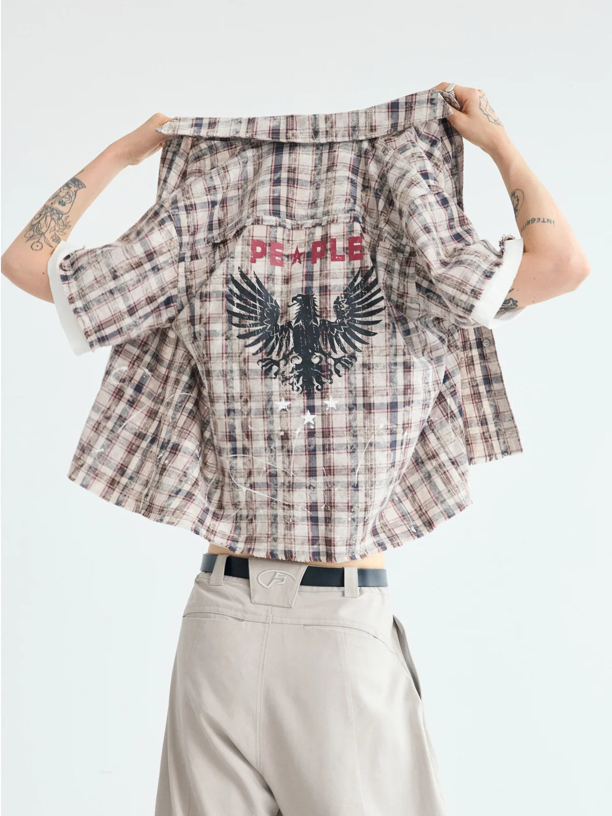 Peoplesense Splatter Eagle Faux Layer Polo