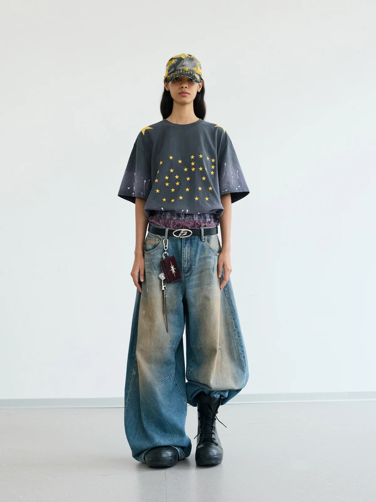 Peoplesense Vintage Wash Splatter Logo Tee