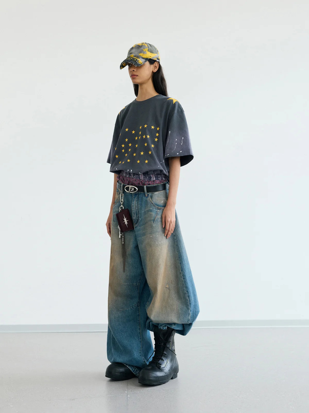 Peoplesense Vintage Wash Splatter Logo Tee