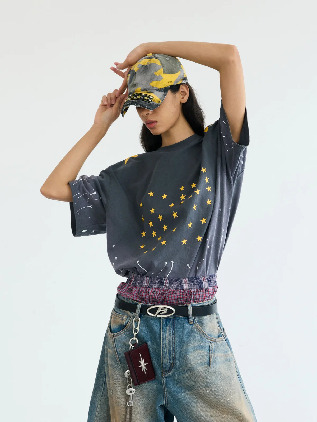 Peoplesense Vintage Wash Splatter Logo Tee