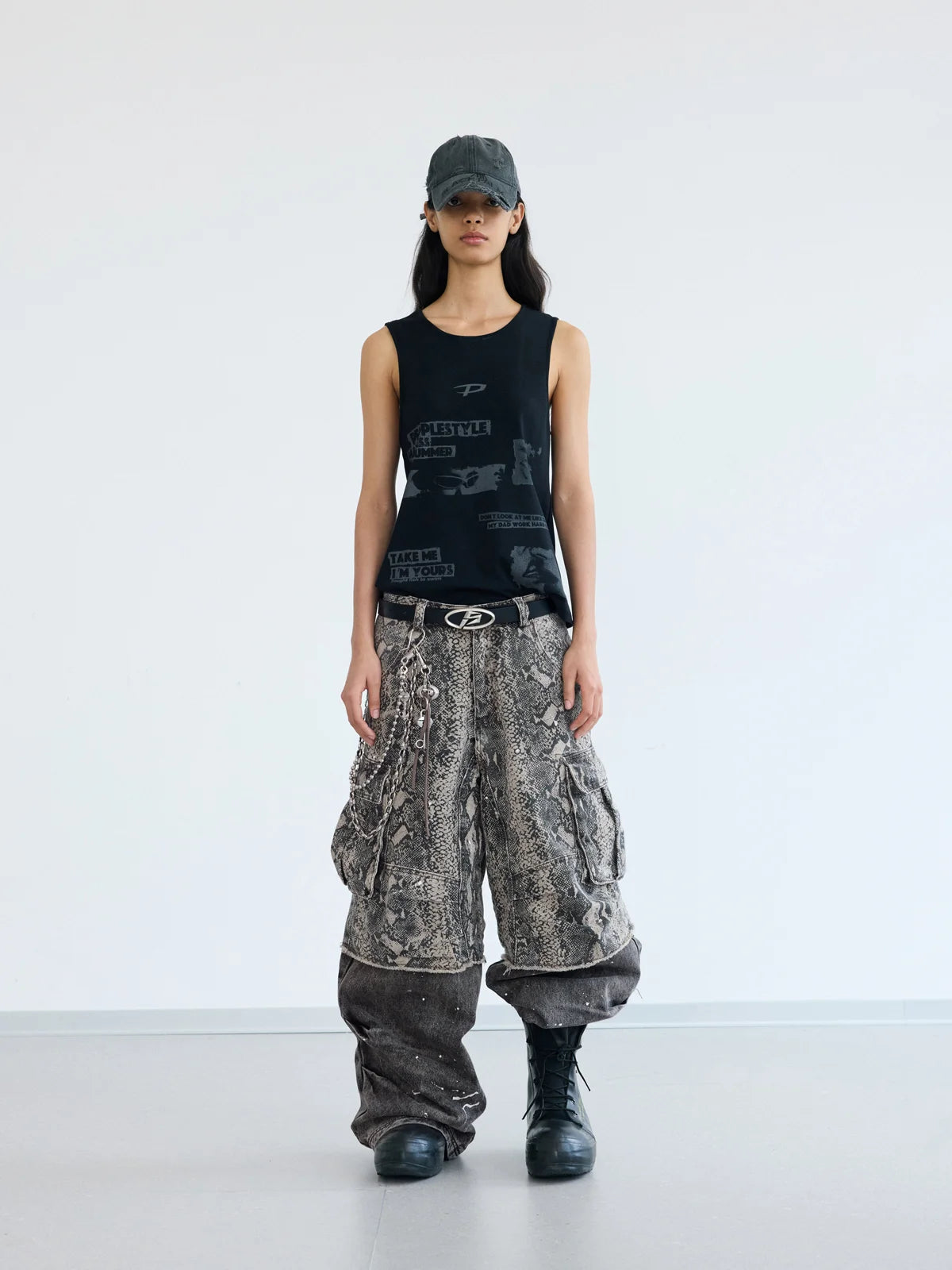 Peoplesense Paint Splash Baggy Cargo Pant
