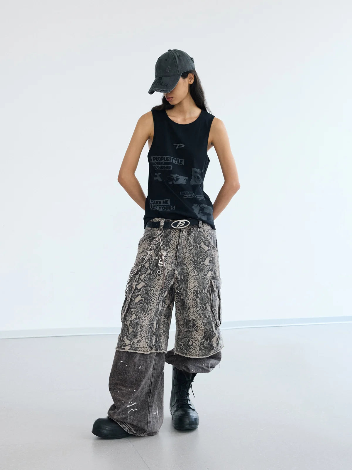 Peoplesense Paint Splash Baggy Cargo Pant