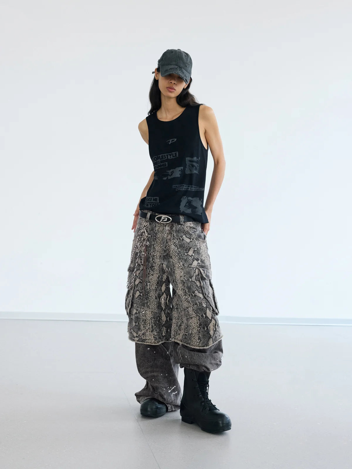 Peoplesense Paint Splash Baggy Cargo Pant