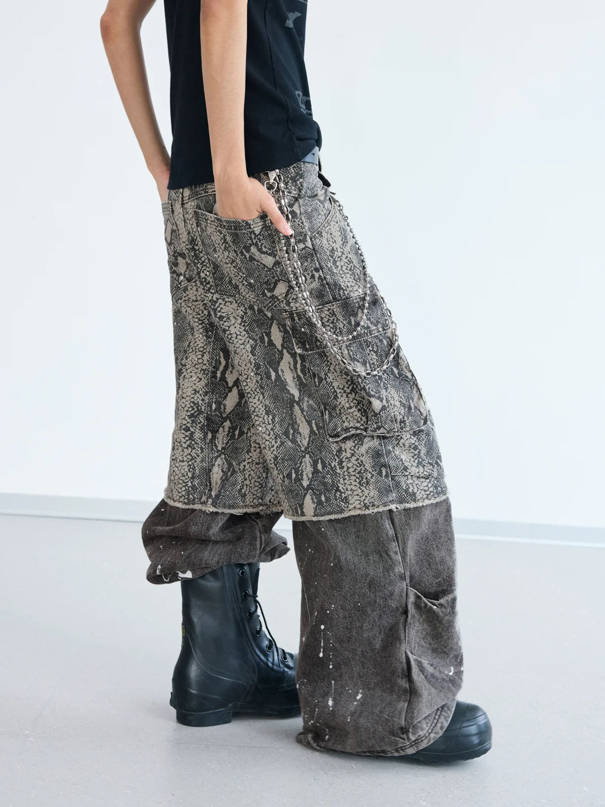 Peoplesense Paint Splash Baggy Cargo Pant