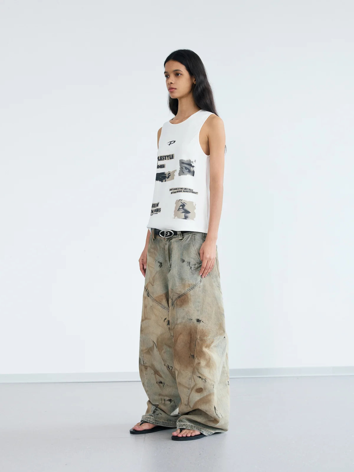 Peoplesense Mud Dye Oversized Scimitar Pants