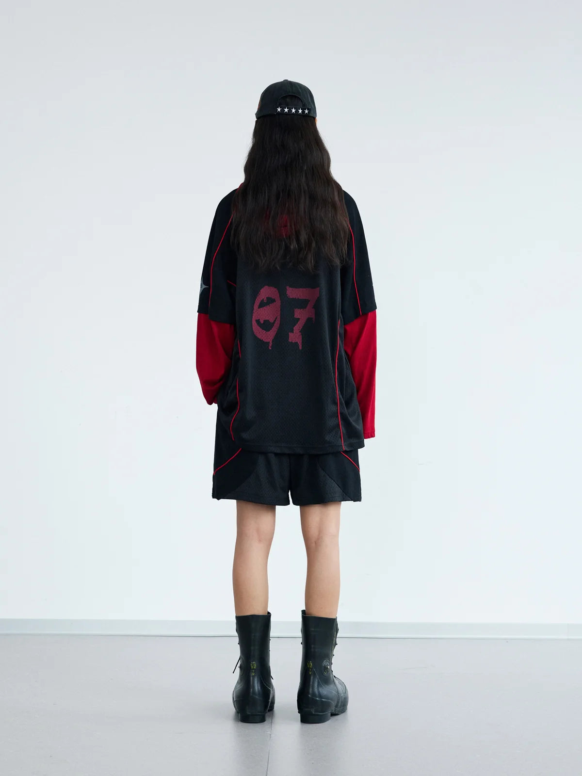 Peoplesense Racing Fake Two-Piece Racing Hooded Sweatshirt