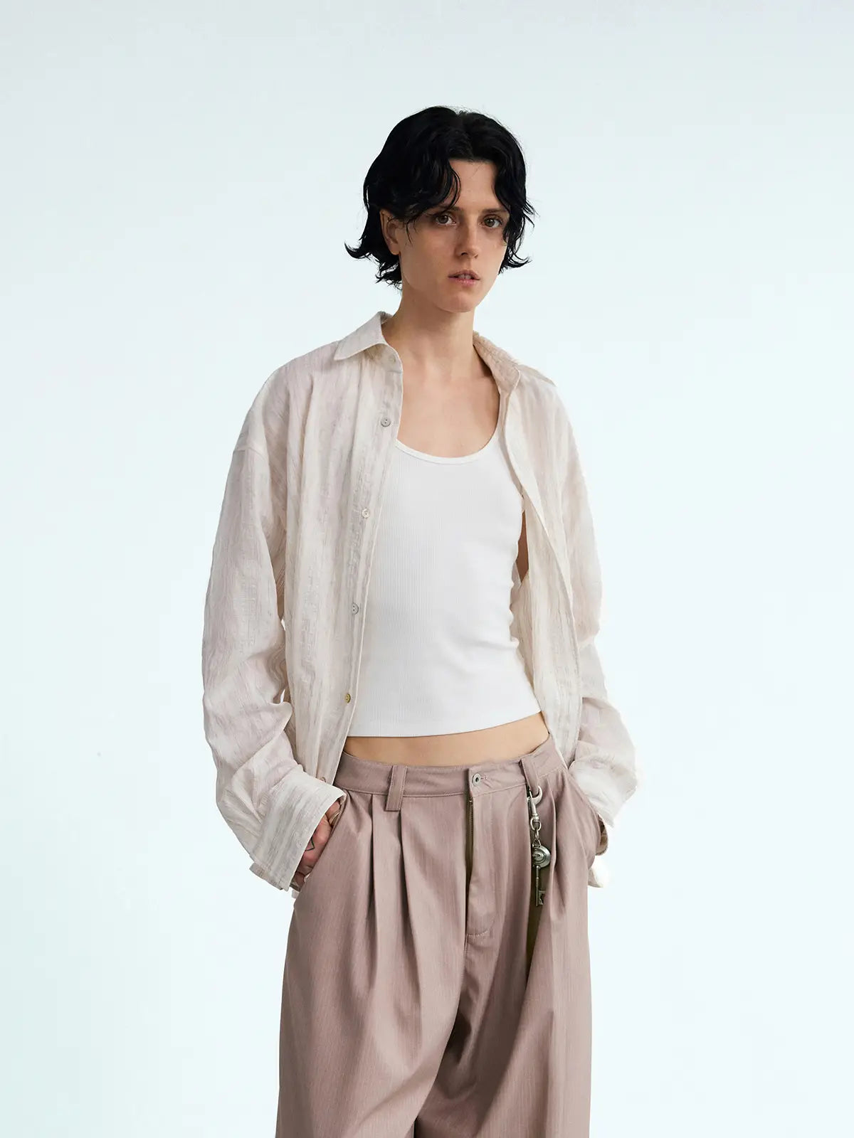 Peoplesense Serene Stripe & Gingham Overshirt