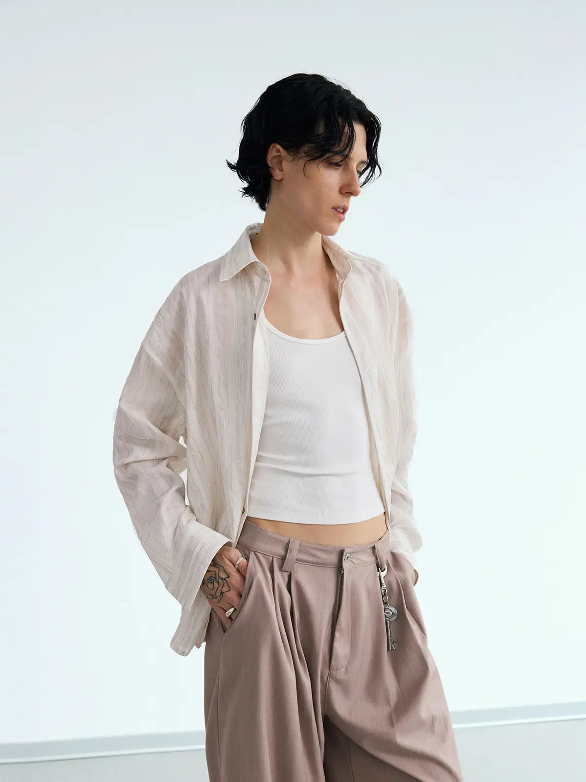 Peoplesense Serene Stripe & Gingham Overshirt