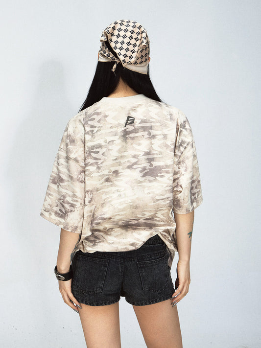 Gothic Script Camo Tee