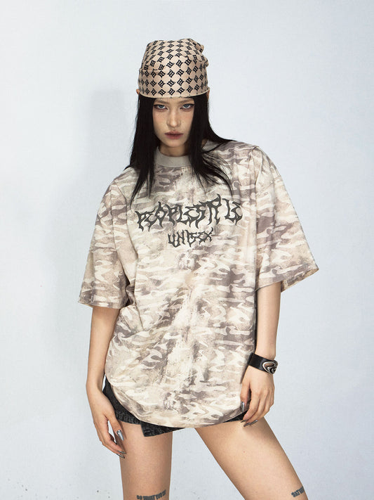 Gothic Script Camo Tee