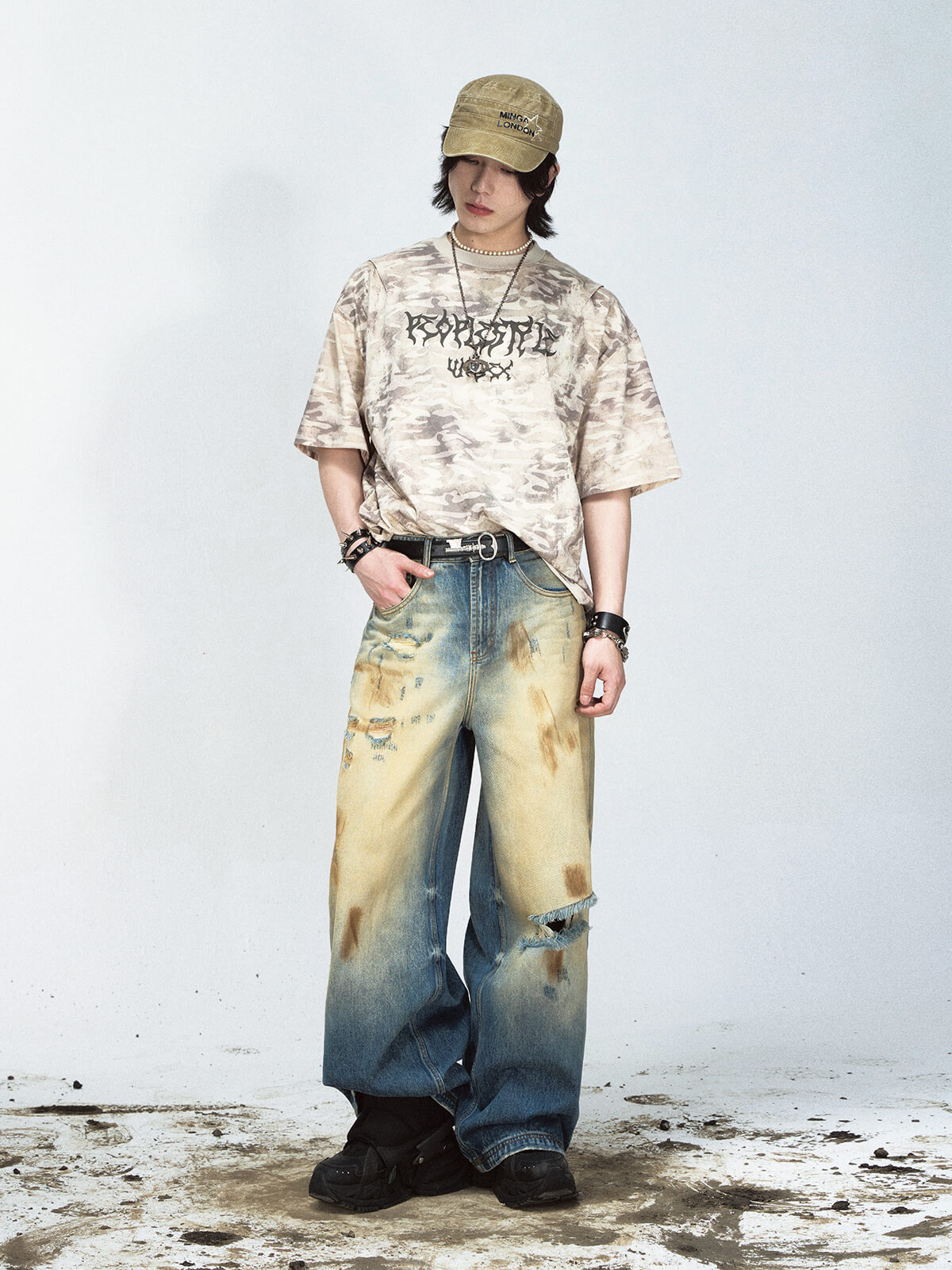 Gothic Script Camo Tee