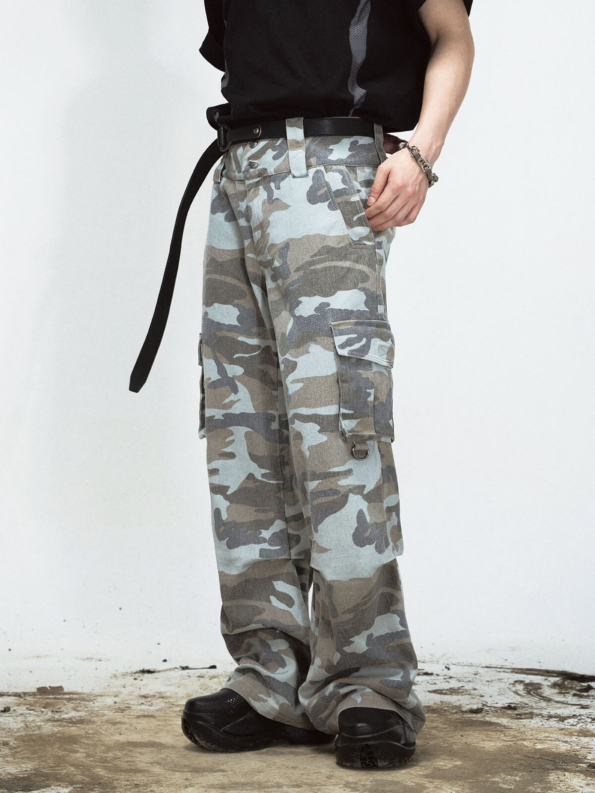 Peoplesense Grey Camo Cargo Pants