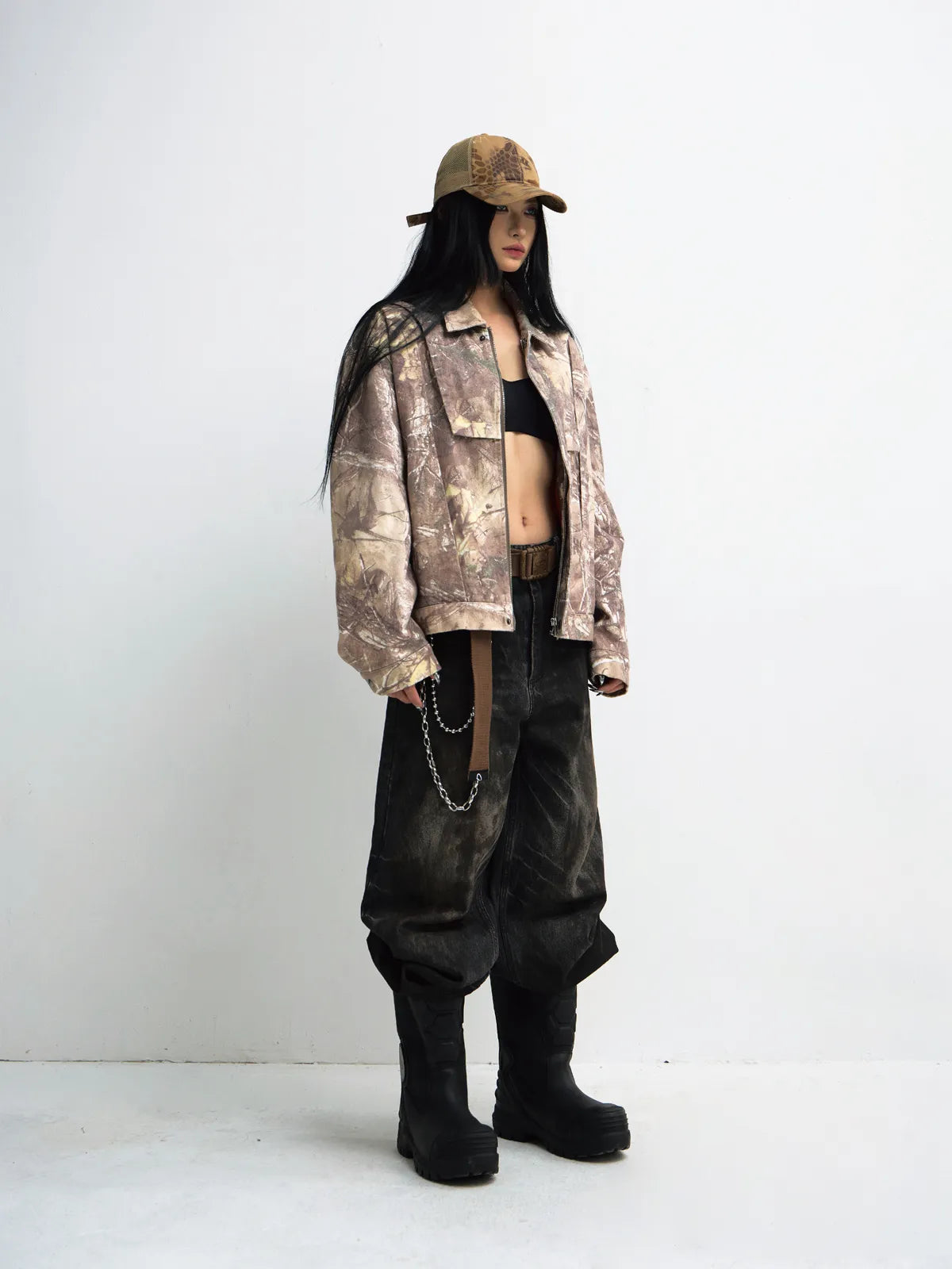 Peoplesense Camouflage Branch-Print Workwear Jacket