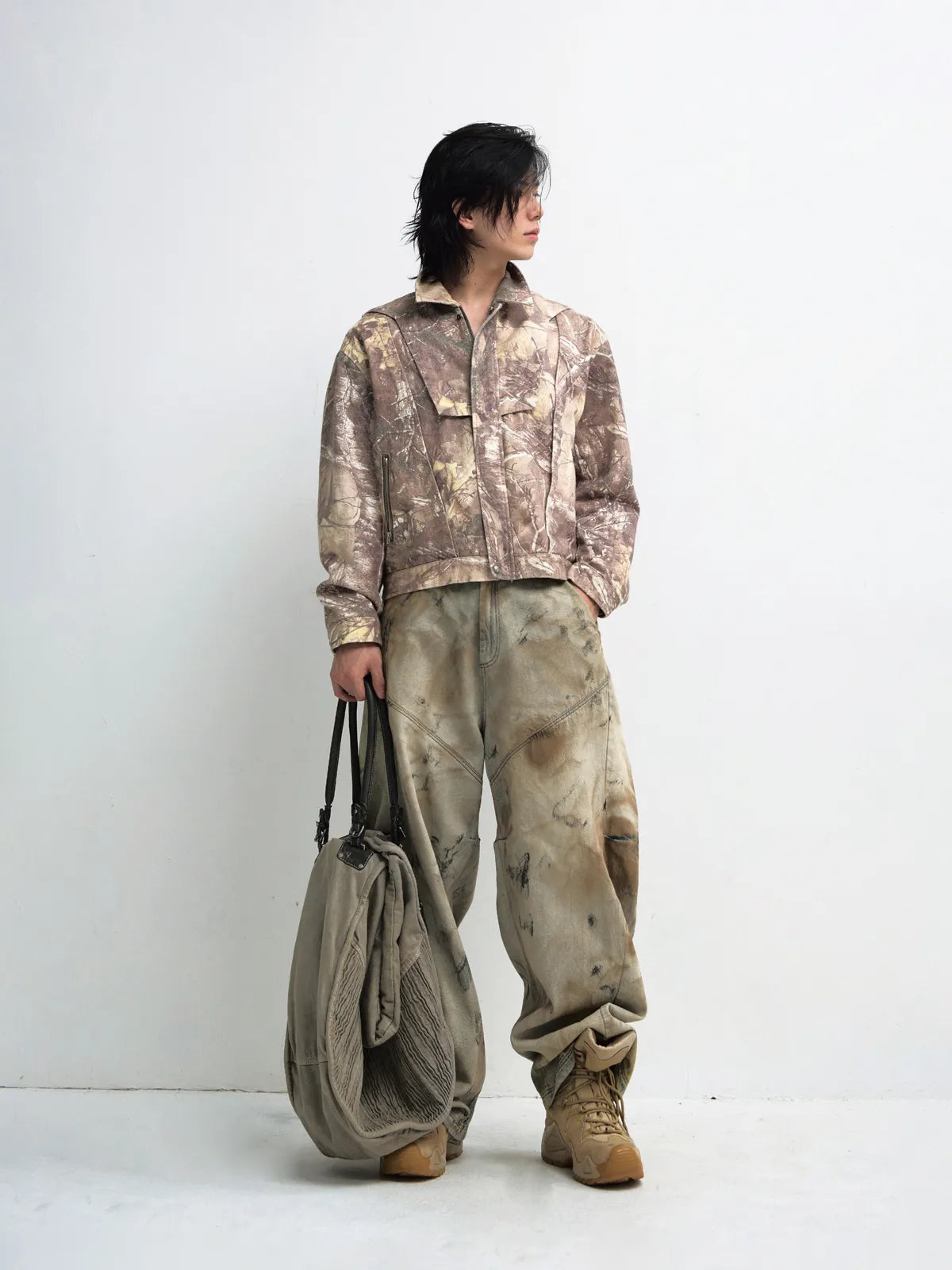 Peoplesense Camouflage Branch-Print Workwear Jacket