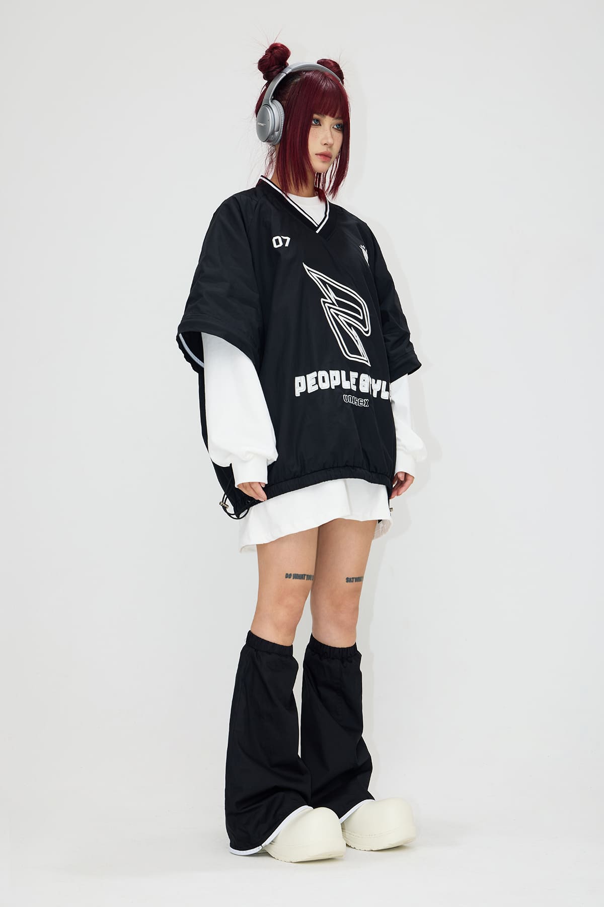 PeopleStyle Embroidered Oversized Sweatshirt