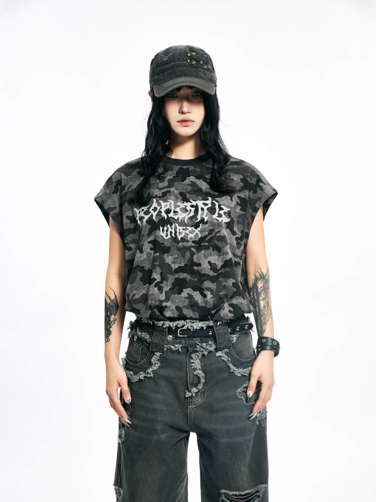 Peoplesense Camouflage Sleeveless Shirt