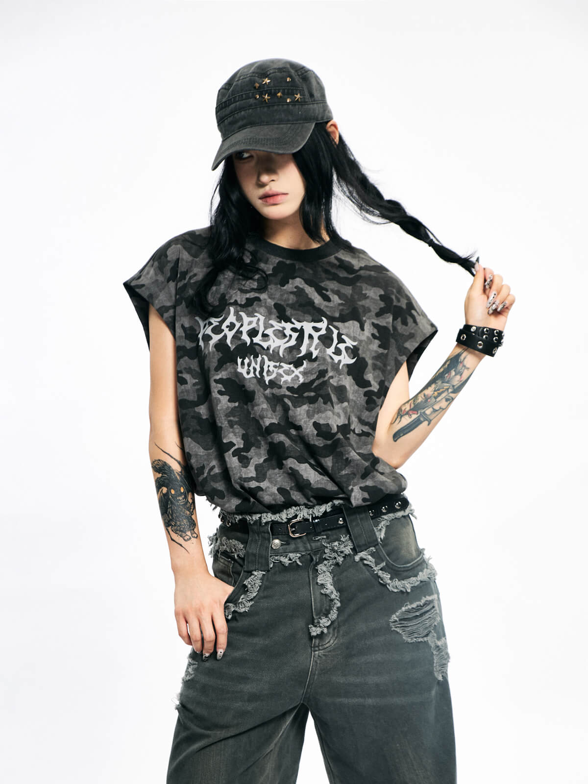 Peoplesense Camouflage Sleeveless Shirt