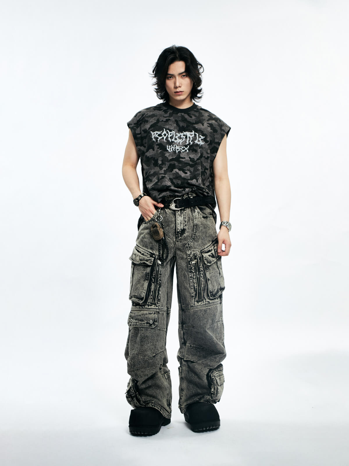 Peoplesense Camouflage Sleeveless Shirt