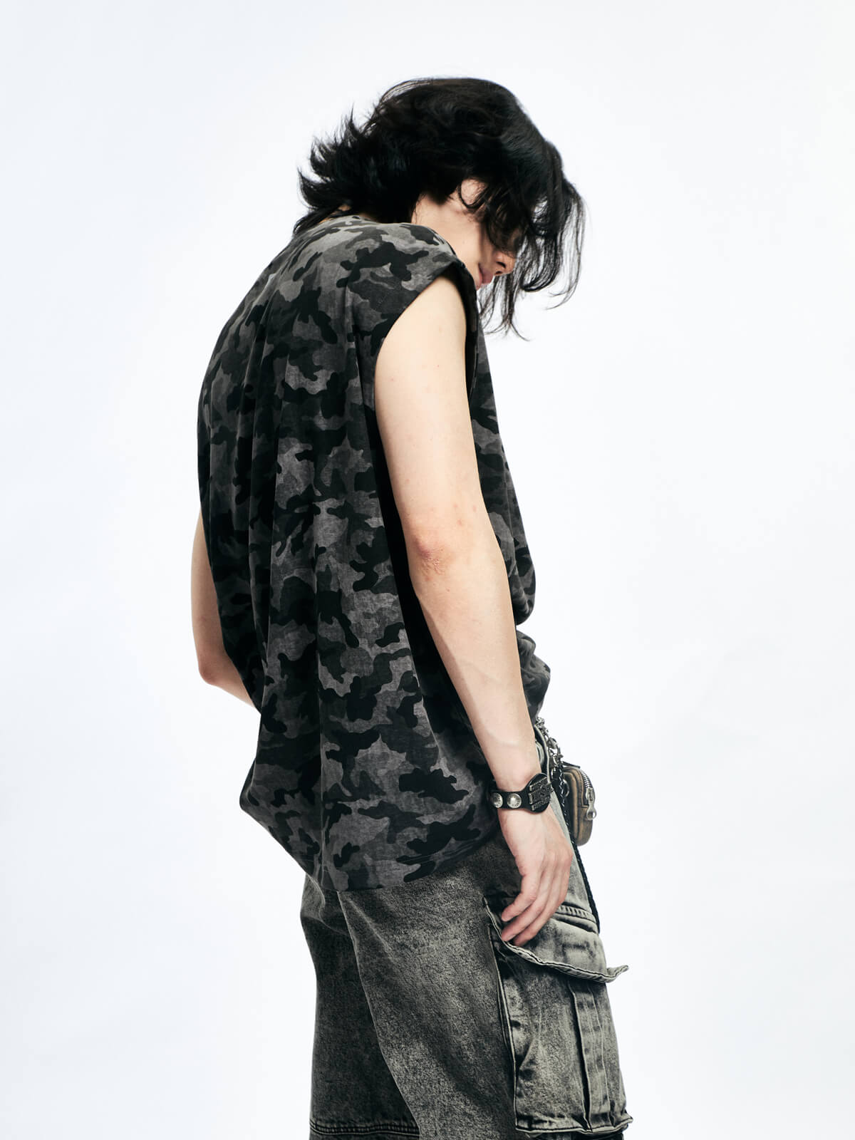 Peoplesense Camouflage Sleeveless Shirt