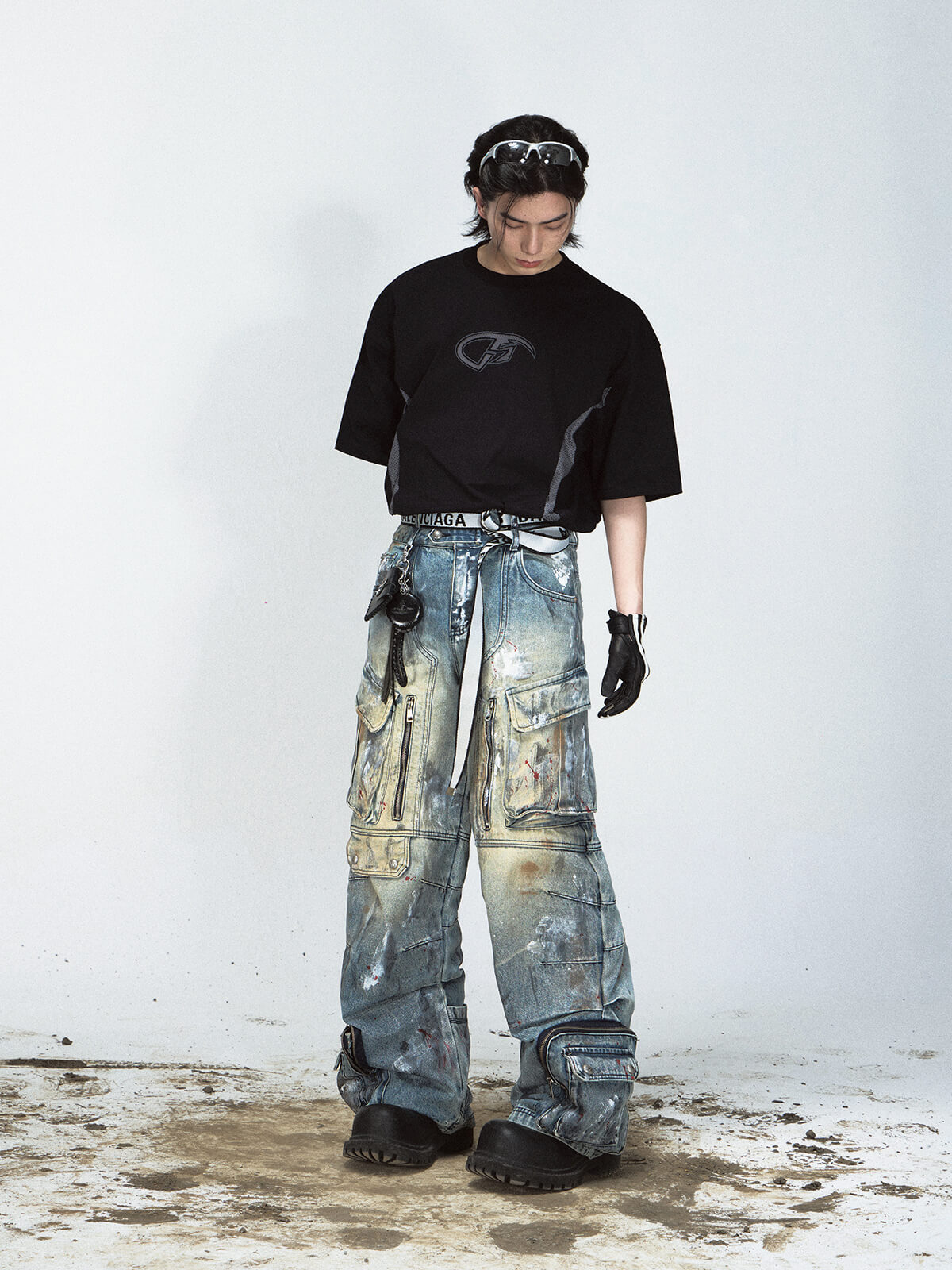 Peoplesense Paint Splatter Ripped Jeans