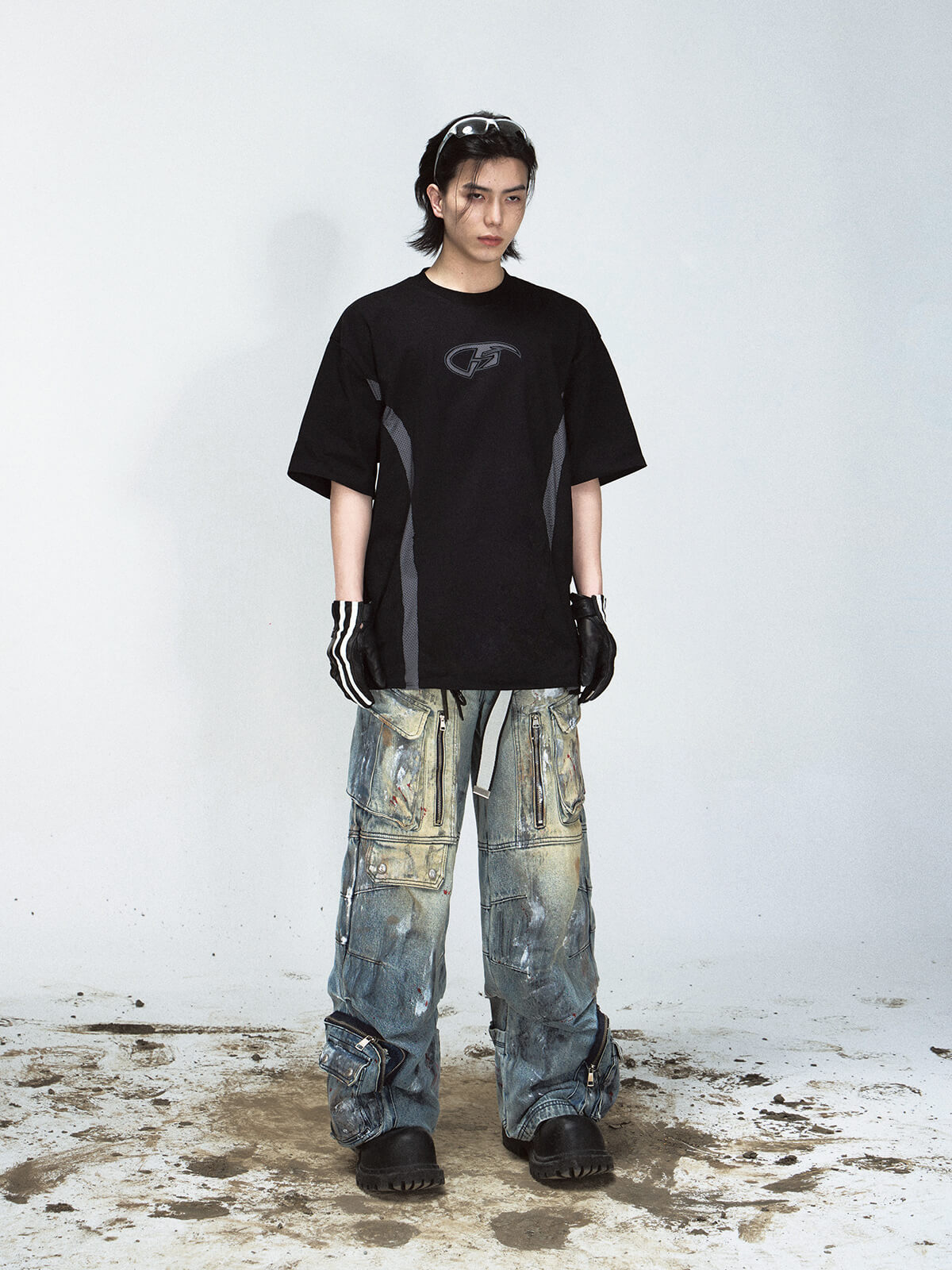 Peoplesense Paint Splatter Ripped Jeans