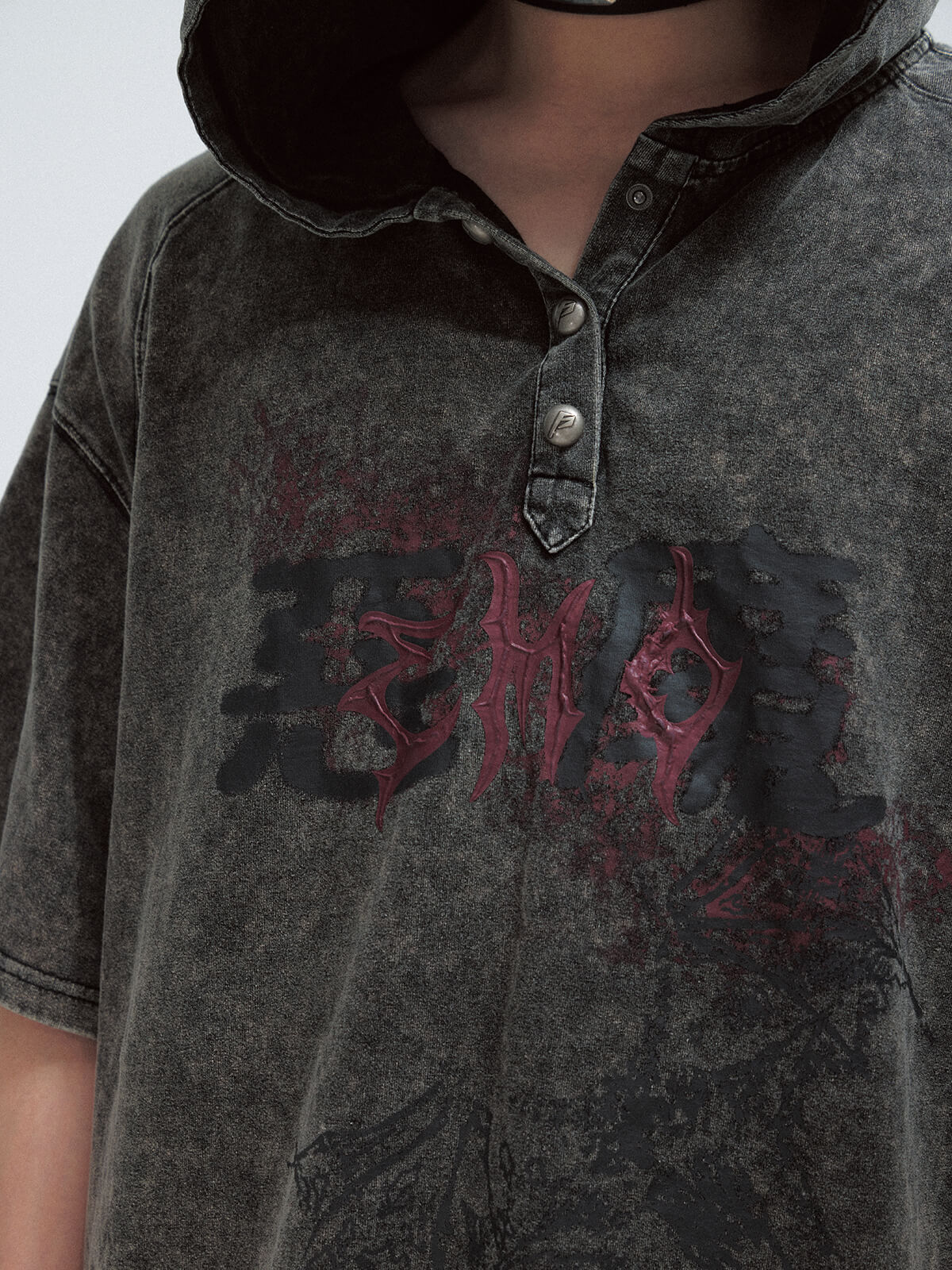 Peoplesense Vintage Little Devil Hooded T-Shirt